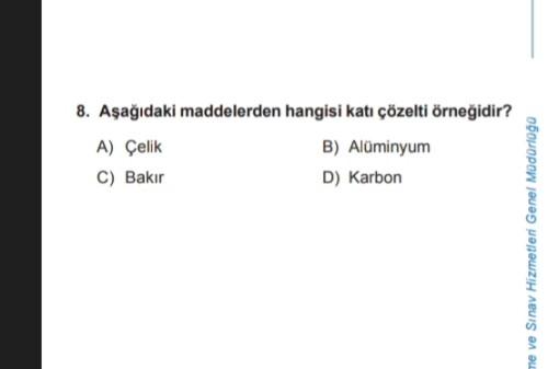 Arkadaşlar rica etsem şu soruyu biri çözebilir mı ben anlamadım