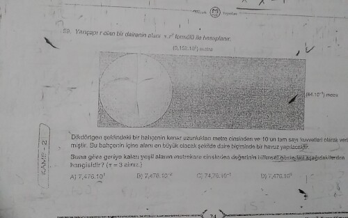 Bu soru lgs de çıkmış ama soru çözümü yok