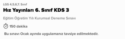 Hız Yayınları 6. Sınıf KDS 3
Eğitim Öğretim Yılı Kurumsal Deneme Sınavı 

Bunun cevap anahtarını atar mısınız kontrol edeceğim de giren atsın 5 yıldız bir önceki soruma da gelsin atan kişi 
yapan kişi atsın pls.