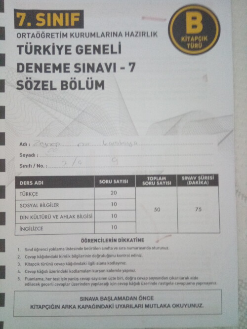 Millet naber 7.sınıflar hız yayını denemeniz nasıl geçti bence bu diğerlerine göre biraz daha kolaydı ama fen kötü😓