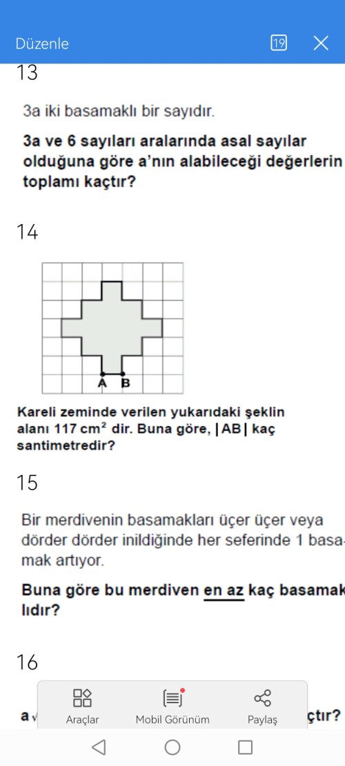 14 ve 15.soruyu anlatırmisiniz