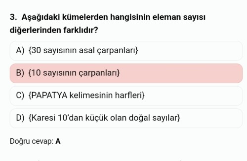 Arkadaşlar cevap A
Soruyu açıklar mısınız?