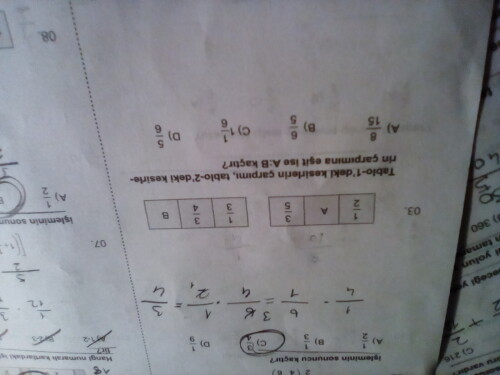 Matamatik sorusunu
Yıldız vaaarr