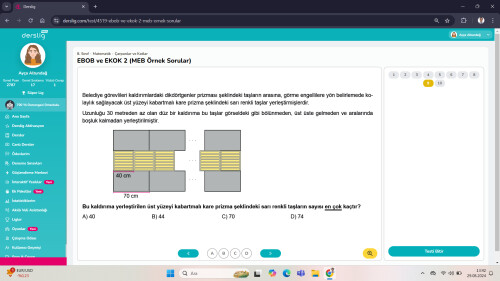 8.sınıf matematik anlatara çözermisiniz