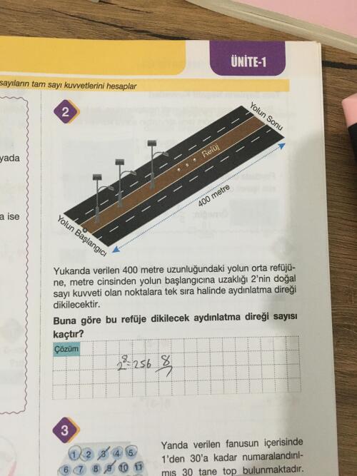 Cevap anahtarinda cevaba 9 diyor ama 2 uzeri 9un cevabi 512 oluyor