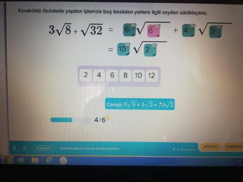 arkadaşalr doru cevabı yapmış olmama rağmen yanlış dedi bilgisi olan yazsın