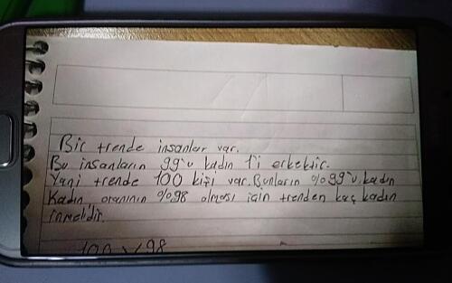 Anlamadım  ve yapamadım