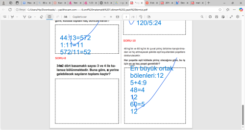 Hocam 8. Soruyu Anlayamadım Hızlı Çözerseniz Sevinirim