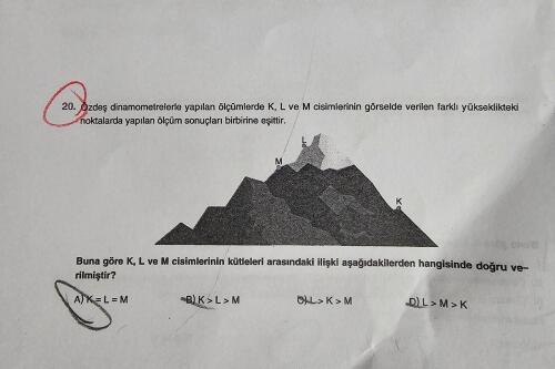 Cevabı nedir kütle bulunduğu yere göre değişir mi cevabım doğru mu?