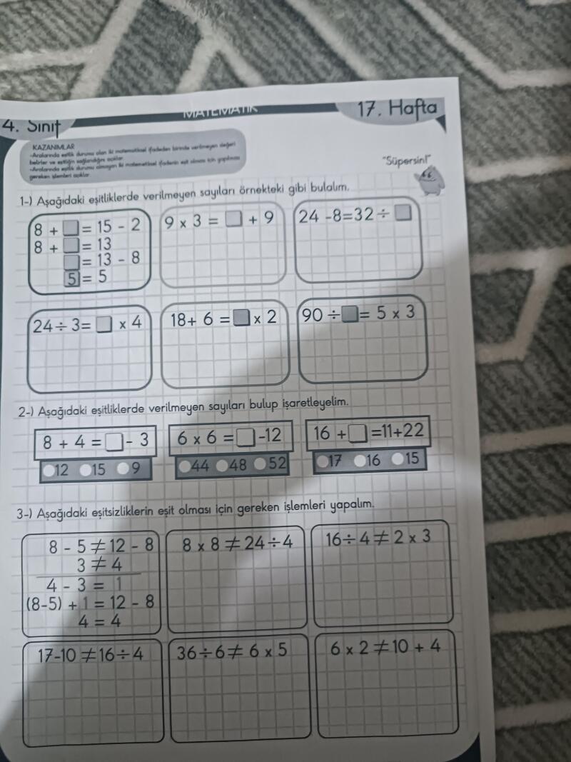 Matematik 17. Hafta ödevini anlayamadım yardım edebilir misiniz?????? Acaba