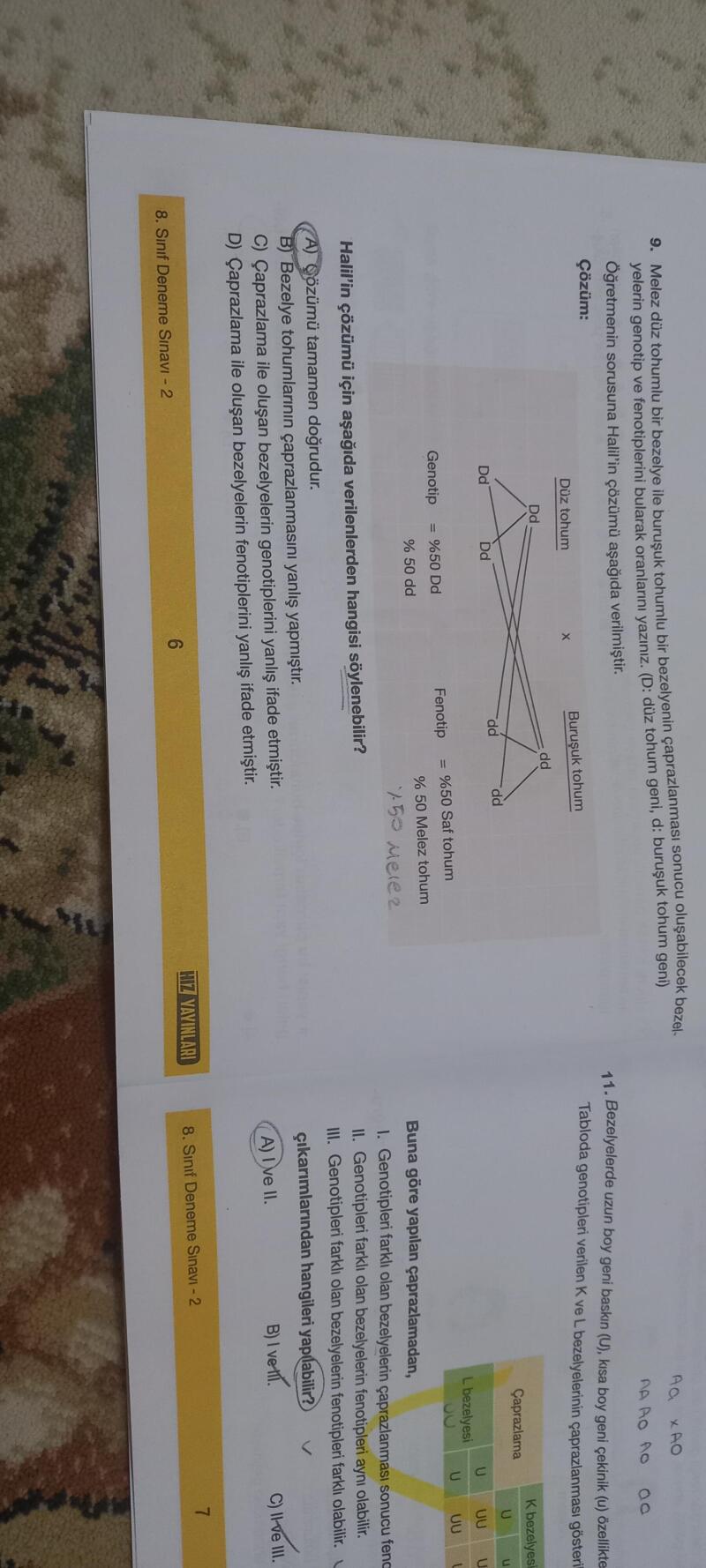 9.soruyu yapabilir misiniz??
Açıklayarak☻️☻️☻️