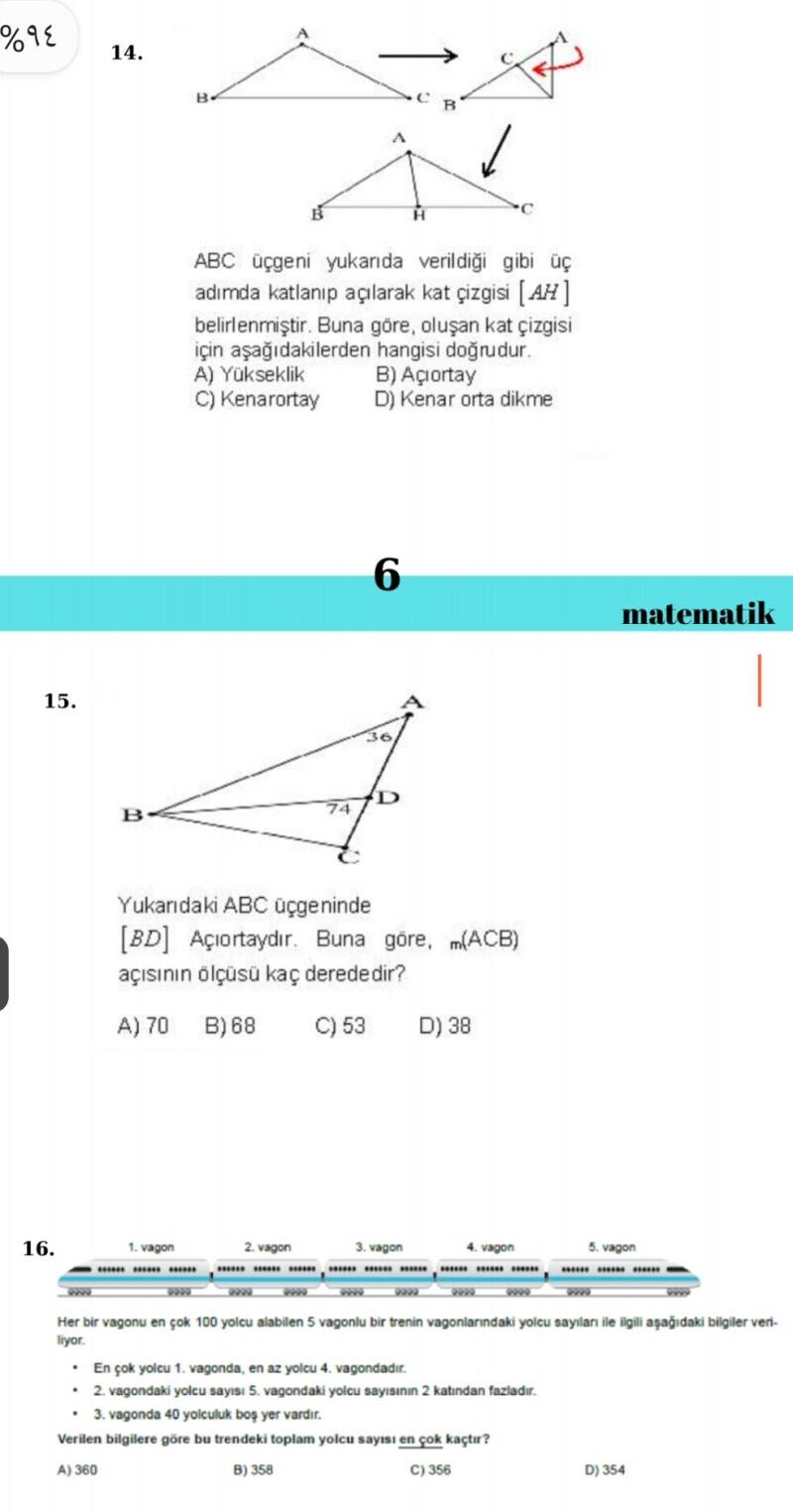 Bu üç sorunun yanıtı beraber 3 ü de rica ederim