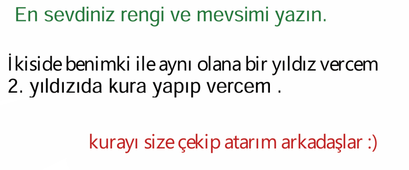 cevapları bekliyorum