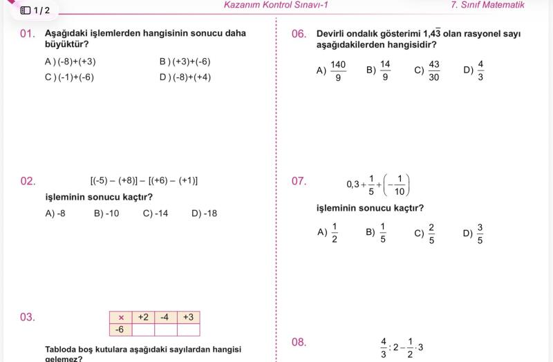 bu testin cevap anahtarına nasıl ulaşabilirim?