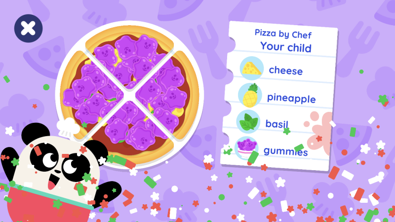 Oyun adı lingokids çok güzel bir oyun oynamak istiyorum derseniz oyun ismi yazıyor.Eğlenceli bir oyun tavsiye ederim ben oynuyorum ve eğlenerek İngilizce öğrenebilirsiniz,görselde gördüğümüz gibi zaten pizza falan da yapabilirsiniz.Eğer başka oyunda tavsiye etmemi isterseniz tavsiyede bulunurum.İYİ GÜNLER 😇