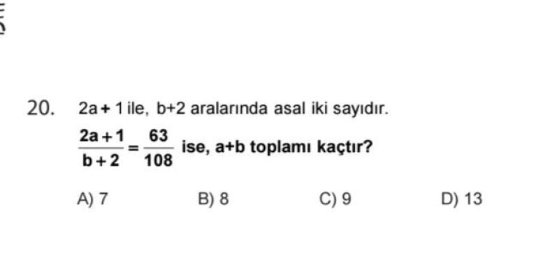 Bu soruyu anlamadım sonucu 3 buldum o da seçeneklerde yok