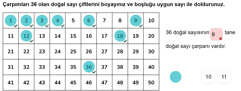 ben 9 saydım ancak yanlış diyor