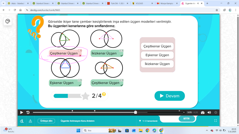 Arkadaşlar soruyu anlamadım yardım eder misiniz? Cevap ikizkenar üçgenmiş.