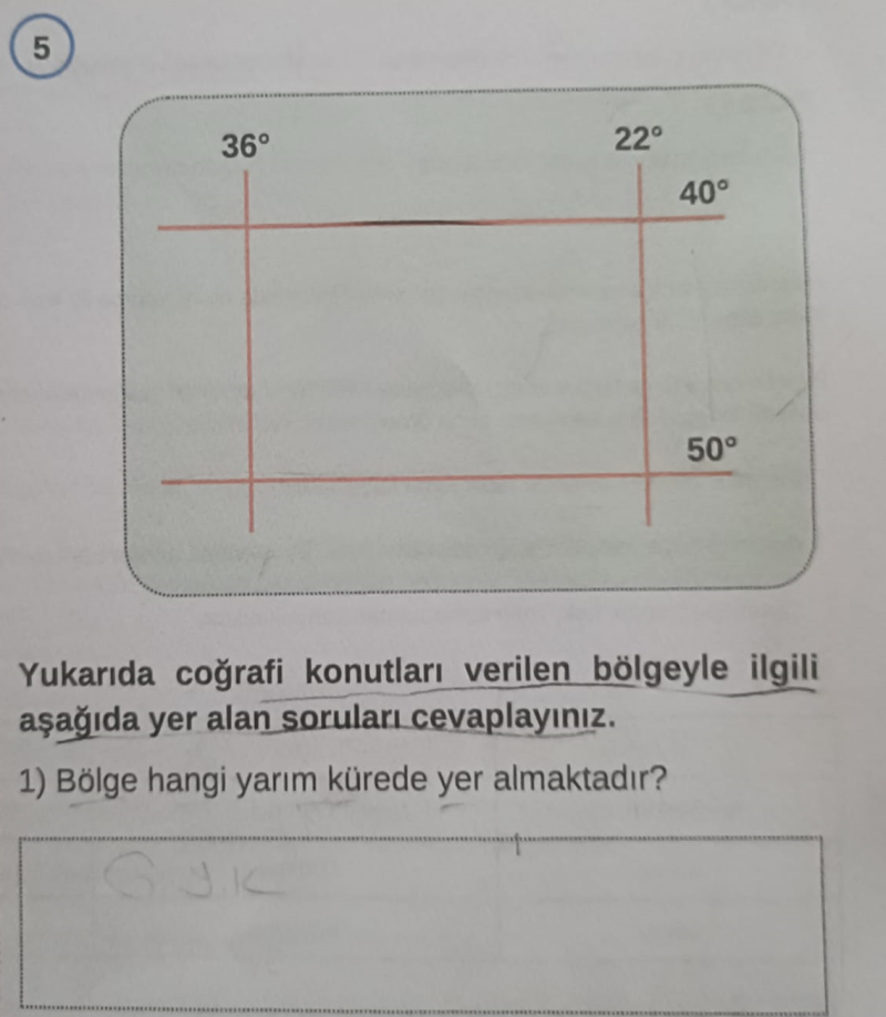 merhaba, yukarıdaki sorunun cevabı güney yarım küre. Fakat anlamadığım bir şey var ; paralel derecesi güneye doğru artıyor güney yarım küre ama diğer taraftanda meridyen doğudan batıya doğru artıyor nu göre hem güney yarım kürede hemde batı yarım kürede mi oluyor. cevap sadece güney yarım küre ise bu ayrımı nasıl yaparım.