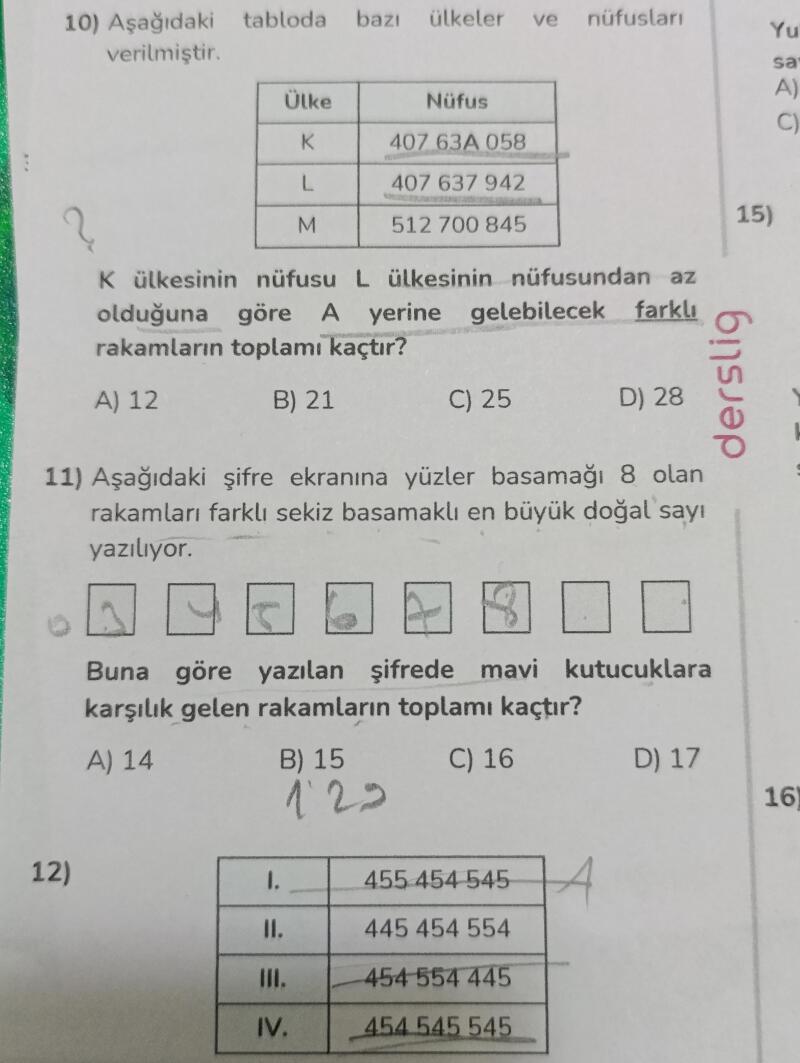 10 ve 11 soruyu anlamadim