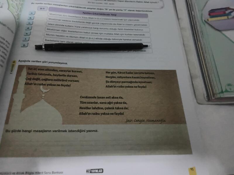 Bu şiirde verilmek istenen mesaj nedir