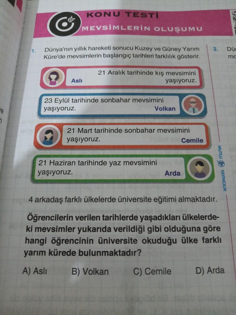 Bu sorunun cevabını ne