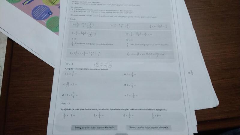 Hocam burda örnekler kısmında ortadaki bölümde payda kısmı 3 iken neden sonda 4 oluyor ben mi yanlış yapmışım yoksa fotoğraf mı yanlış anlamadım