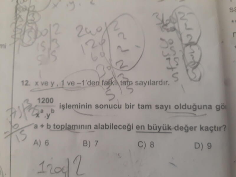 Soruyu açıklamalı çözebilirmisiniz yıldızlı 💎