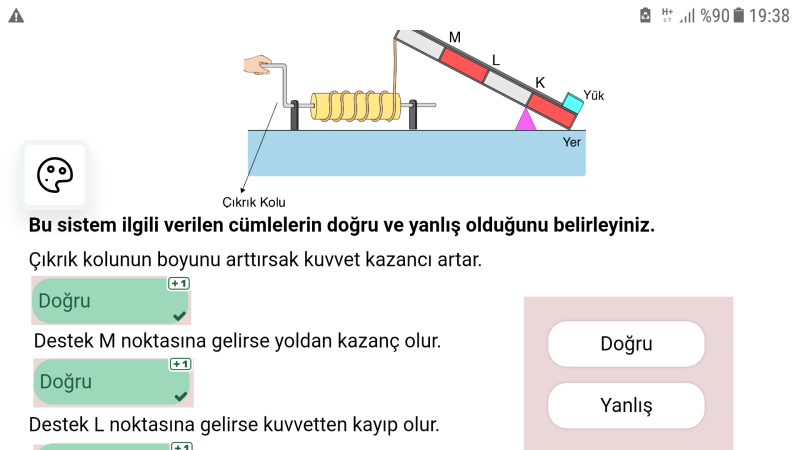 Şimdi arkadaşlar desteği L noktasına getirsek diyor ya eğer deste L noktasına getirirsek kuvvetten ne kazanç ne kayıp olmuyor diyebiliyorum ben ama soru da kuvvetten kayıp olur diyor L noktasına getirirsek Ben bu soruyu anlamadım da bir açıklayabilirseniz