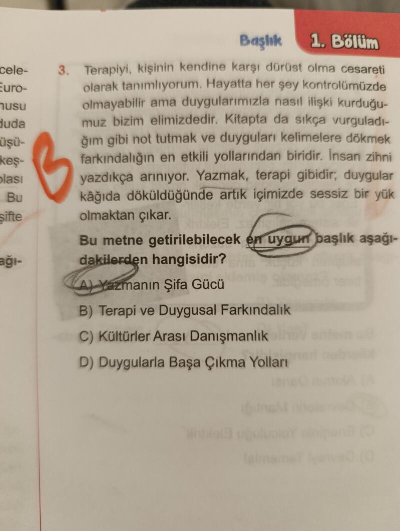 Paragraf sorusu