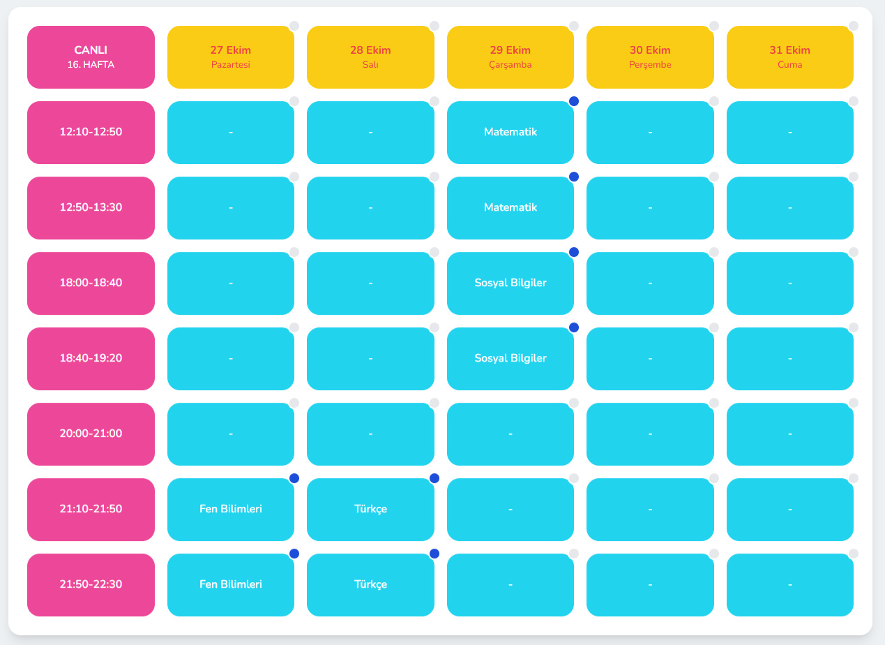 7. sınıflar yazılı kampı