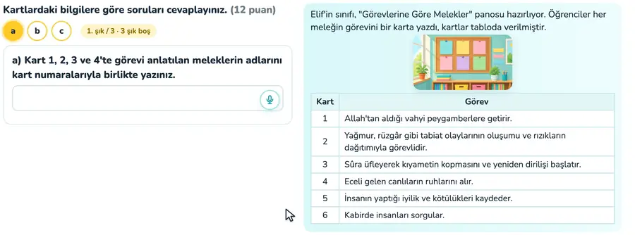 Görevlerine göre melekler 7. sınıf din kültürü ve ahlak bilgisi provasında görev kartlarına göre meleklerin adlarının yazıldığı animasyon