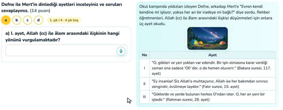 Allah ile âlem arasındaki ilişki 10. sınıf din kültürü ve ahlak bilgisi provasında ayetlerden Allah ile âlem arasındaki ilişkinin çıkarıldığı animasyon