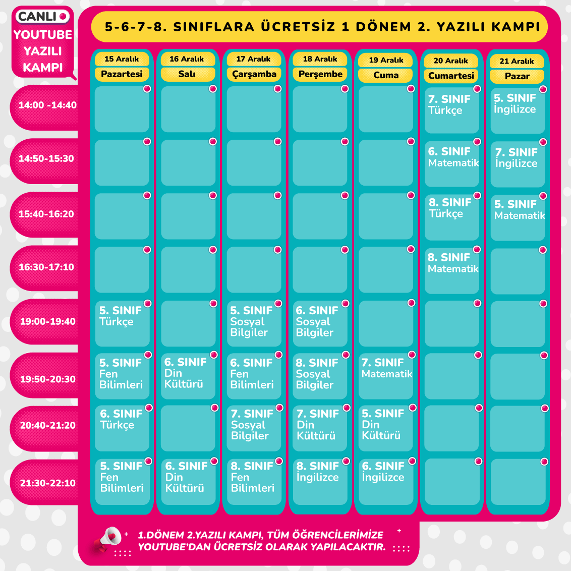 1. dönem 2. yazili kampı