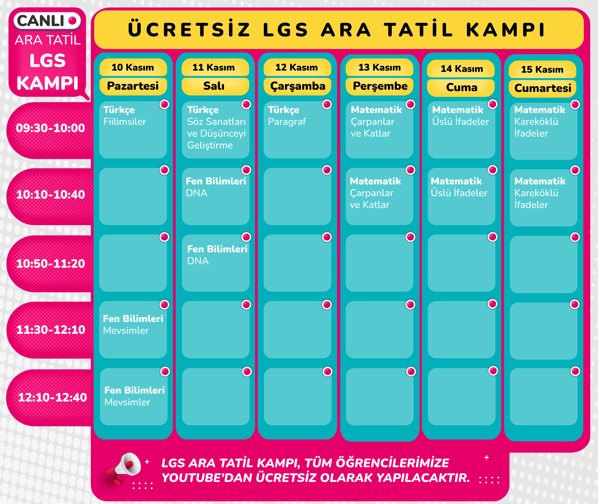 lgs ara tatil kamp programı