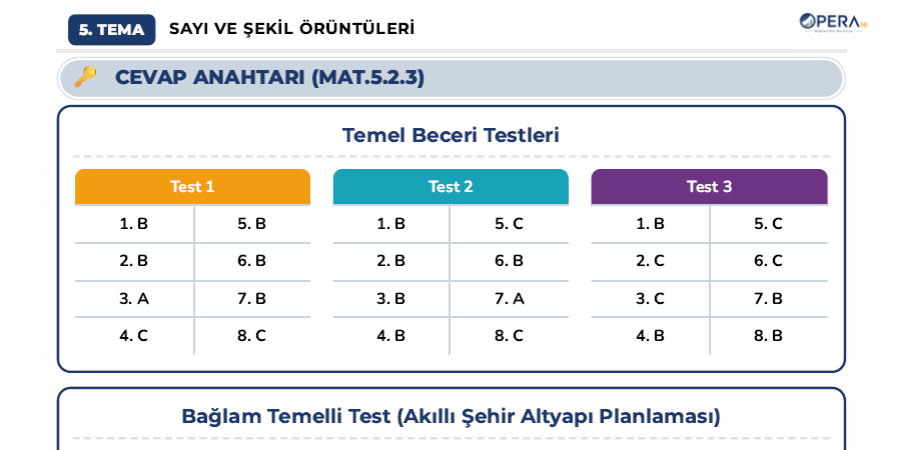 cevap anahtarı