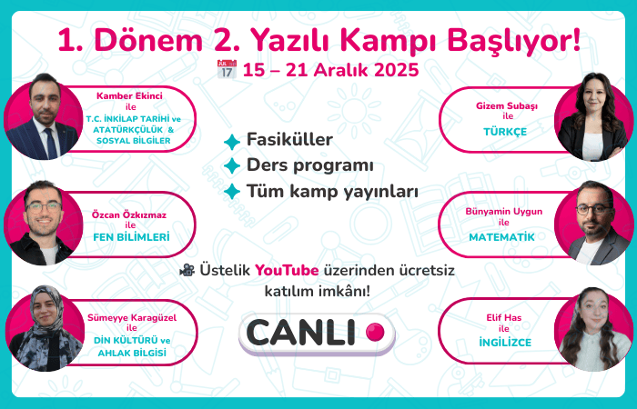 1. dönem 2. yazılılar canlı ders